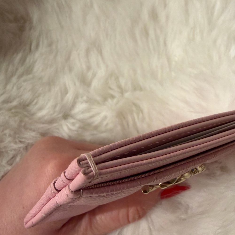 Chanel Pink Quilted Card Holder with Gold Logo - Picture 7 of 10